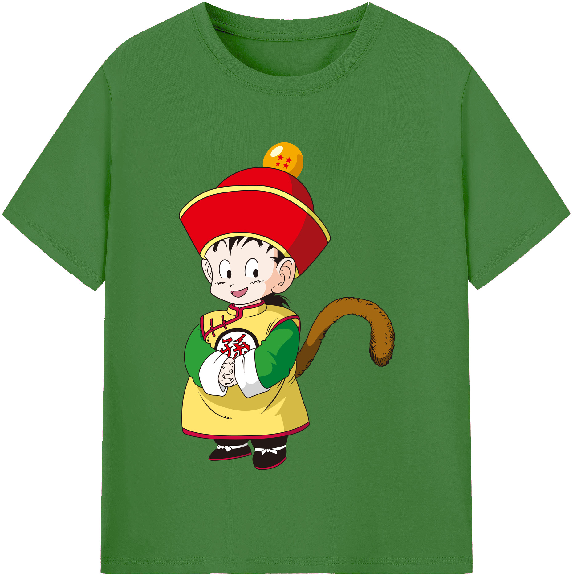 （画像用） ドラゴンボール 孫悟空（そん ごくう）Son Goku カカロット DRAGON BALL Kakarotto レディースカジュアルプリントTシャツ（綿100％）